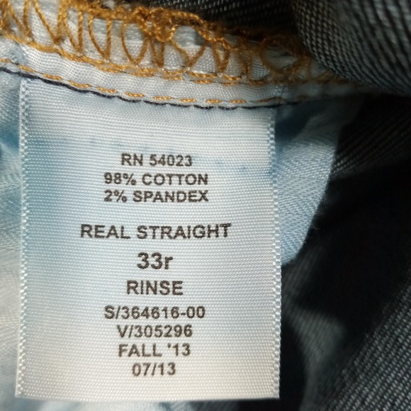 Gap 1969 Real Straight Rinse Dark Wash Denim Jeans Womens 33R - Picture 4 of 11